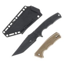 Takumitak Reaper Fixed Blade Knife FRN 4.5in Plain Black Oxide Tanto TKF305-CS