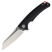 Bestech Texel Folding Knife Black 3.23in Plain Two-Tone Sheepsfoot BG21A-2