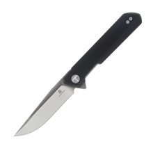 Bestech Knives Bestechman Dundee Black G10 3.35in Grey Titanized/Satin Clip Point BMK01D