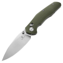 Bestechman Ronan Folding Knife OD Green 3.26in Plain Satin Spear Point BMK02B