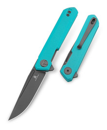 Bestech Bestechman Mini Dundee Light Blue G-10 Handle Grey DLC D2 Clip Point Blade BMK03E