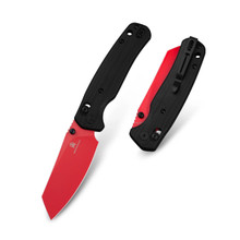 Bestech Knives Bestechman Cicada's Wing Folding Knife Black G-10/Red Blade BMK06F