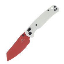 Bestech Knives Bestechman Cicada's Wing Folding Knife White G-10/Red Blade BMK06G