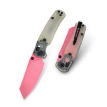 Bestech Knives Bestechman Cicada's Wing Folding Knife Jade Ultem/Pink Blade BMK06H