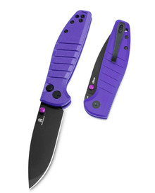 Bestech Knives Bestechman Goodboy Jr Folding Knife PVD D2 Drop Point/Purple G-10 BMK10G