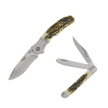 Case XX John Deere Green Pearl Kirinite Mini Trapper Folding Knife