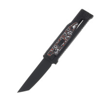 Reate EXO-M Safety Lock Gravity Knife Black PVD Tanto (SMKW Exclusive Snow Fire Fat Carbon Insert) REEXO-M20