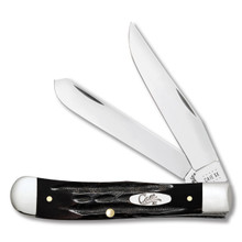 Case Jigged Buffalo Horn Trapper Folding Knife CA65010