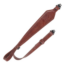Allen Company Heritage Deer Deboss Leather Rawhide Rifle Sling- Brown TAC8510