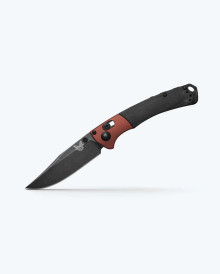 Benchmade Mini Crooked River Battlewash DLC Magnacut Blade Black Canvas w Burnt Copper Bolsters BM15085BK-04