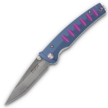 Mcusta MC-4 Katana Folding Knife Blue-Violet Al 3.5in VG-10 Core San Mai Blade MC-43C