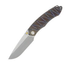 Remette Knives Hi Temperature Fired Titanium Handle M390 Drop Point Blade WD108-C
