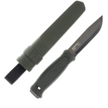 Morakniv Garberg Dala Red 4.29in DLC Black Drop Point Fixed Blade
