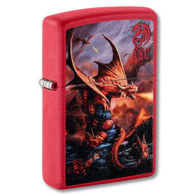 Zippo Anne Stokes Collection Fire Dragon Red Matte ZP46690 - Smoky