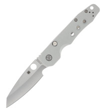 Spyderco Smock Distributor Exclusive Gray 3.45in Plain Satin Sheepsfoot SPC240ALCWP