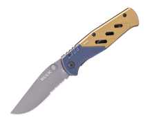 Buck Trekker XLT Blue & Gold Aluminum w Clip-Box