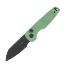 Kizer Parakeet Green 2.4 Inch Plain Black Modified Clip Point V2706A5