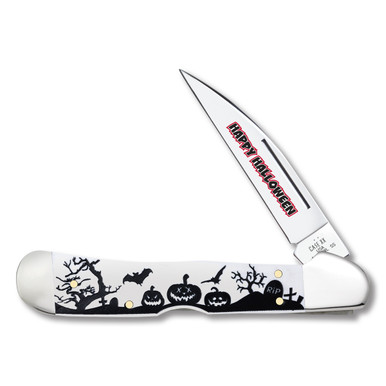 Case XX Halloween 2025 Smooth White Synthetic CopperLock Folding