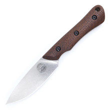 White River Smith & Sons Brave, Natural Burlap Micarta WRSS-BRV-BNA