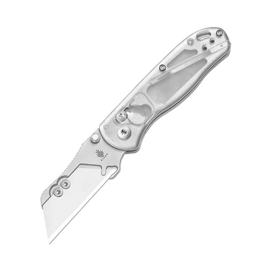 Kizer Drop Bear Utility Azo Design Clear 2.74 Inch Plain Satin Utility