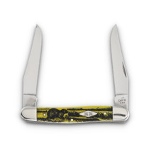 Case XX Pocket Worn Muskrat Folding Knife Crandall Jig Gray Bone