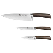 Cangshan A Series 3 pc Starter Knife Set Forged Swedish Steel African Blackwood handle 61901