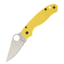 Spyderco Para 3 Lightweight Salt 2.93 Inch Serrated Satin Clip Point SPC223SYL