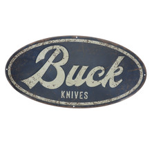 Buck Oval Tin Tacker Sign BU95306