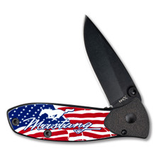 Tec-X TAGS-L Folding Knife Red White and Blue Ford Mustang CA14343
