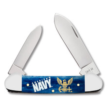 Case XX David Yellowhorse Grizzly Mtn. Canoe Folder Carib. Blue