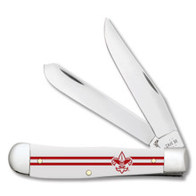 Case Scouting America - Embellished Smooth White Synthetic Trapper (4254 SS) CA18141