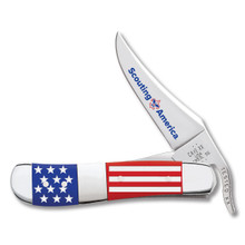 Case XX Scouting America RussLock Folding Knife American Flag/Center Bolster CA18144