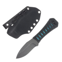 Auxillary Manufacturing Coffin Leaf Stingray Wrapped Handle- Teal AMCOFFINLEAF-SWH-T