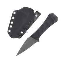 Auxillary Manufacturing Coffin Spear Black Textured G-10 Handle AMCOFFINSPEAR-G10-BLK