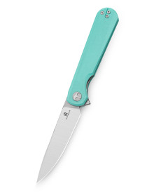 Bestech Knives Bestchman Flick Aqua G10 3.49in Satin-Stonewash Blade BMK13D