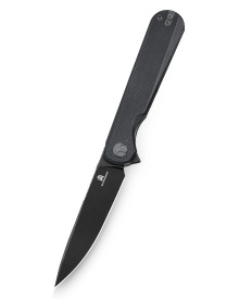 Bestech Knives Bestchman Flick Black G10 3.49in Black Stonewash Blade BMK13H