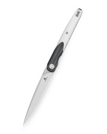 Bestech Knives Bestchman Lanza Black-White G10 3.45in Satin-Stonewash Blade BMK14A