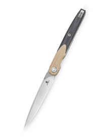Bestech Knives Bestchman Lanza Khaki-Black G10 3.45in Satin-Stonewash Blade BMK14B