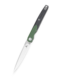 Bestech Knives Bestchman Lanza OD Green-Black G10 3.45in Satin-Stonewash Blade BMK14C