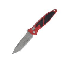 Microtech SOCOM Elite Linerlock Folding Knife Serrated Apocalyptic Tanto/Red MT161A12APRD