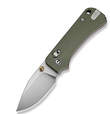 Civivi Baby Banter 2-TG Milled Green Red G-10 Handle Satin 14C28N Blade C24074-1