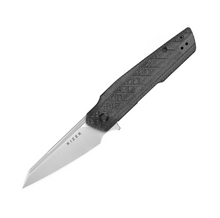 Kizer Skinner Micarta 3.32 Inch Plain Stonewash Reverse Tanto V3725A2