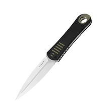 Kizer Hidden Agenda Fixed Knife Green - Black 3.5in Plain Satin Dagger