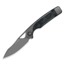 Kizer Ara Brittany Blue Camo 3.09 Inch Plain Gray Stonewash Drop Point KI3729A2