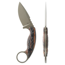 TOOR Knives 65 Collection Karsumba S Ironwood 2.5in Plain OD Green Drop Point KARSUMBAS