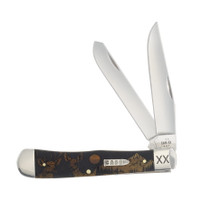 Case XX The Rut Trapper Folding Knife Smooth Antique Bone Bullet Shield CA10743RUT