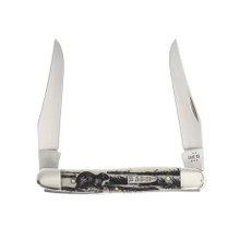 Case XX Wild Muskrat Smooth Natural Bone Muskrat Folding Knife with Bullet Shield