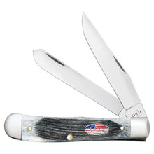 Case XX Gray Sawcut Jigged Bone Trapper Folding Knife CA53060