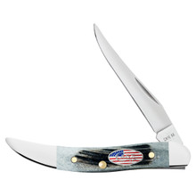 Case XX Gray Sawcut Jigged Bone Small Texas Toothpick Folding Knife CA53064