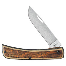 Case XX Olive Green Sawcut Jigged Bone Sod Buster Jr Folding Knife